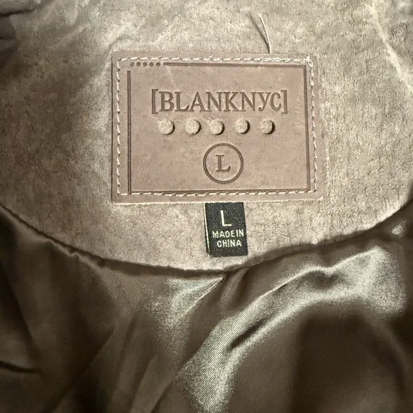 BlankNYC Gray Suede Fringe Leather Jacket - Picture 4 of 7